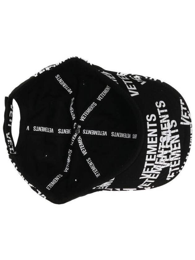 Logo Base Ball Cap Black - VETEMENTS - BALAAN 5