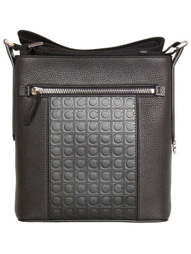 Gancini Pattern Print Cross Bag Black - SALVATORE FERRAGAMO - BALAAN 2