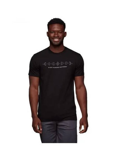 BLACK DIAMOND BD Icon Full Moon SS Tee MENS NAMAP730230 - BLACK & BROWN - BALAAN 1