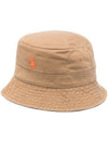 Embroidered Pony Bucket Hat Dispatch Tan - POLO RALPH LAUREN - BALAAN 1