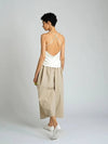 Crop Wide Pants Beige - ATHPLATFORM - BALAAN 5