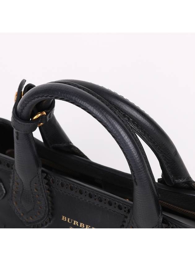 Black banner brogue tote and shoulder bag - BURBERRY - BALAAN 4