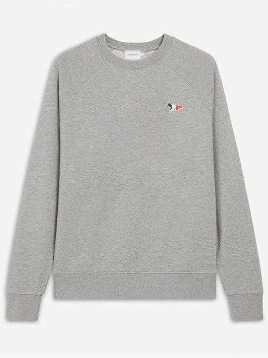 Tricolor Fox Patch Sweatshirt Gray Melange - MAISON KITSUNE - BALAAN 2