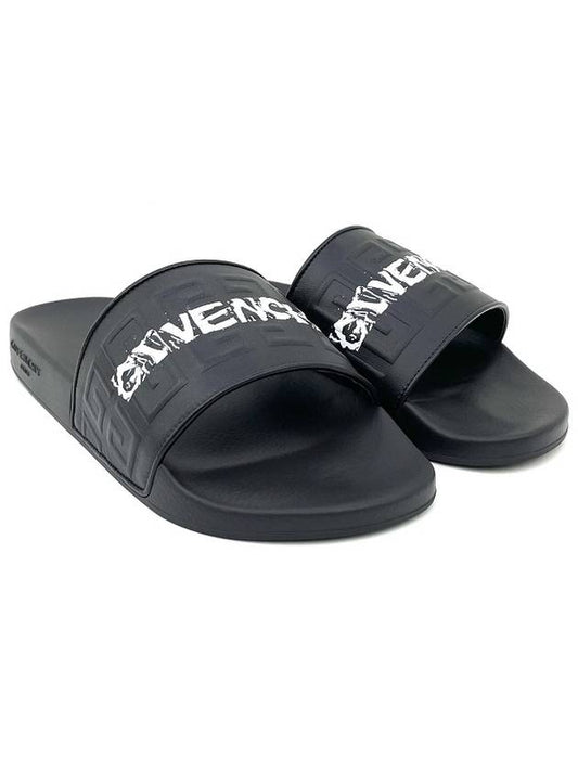 4G lettering slippers black - GIVENCHY - BALAAN 2