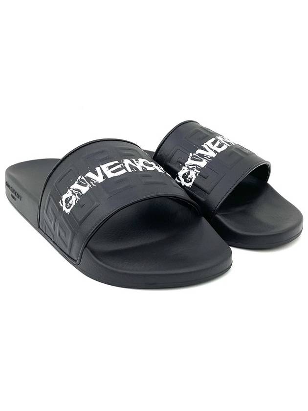 4G lettering slippers black - GIVENCHY - BALAAN.