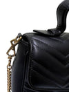 Women s 498110 GG Marmont Black Top Handle Small Tote Bag Strap - GUCCI - BALAAN 7