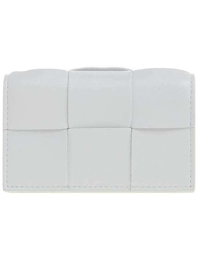 Intrecciato Flap Card Wallet Chalk - BOTTEGA VENETA - BALAAN 1