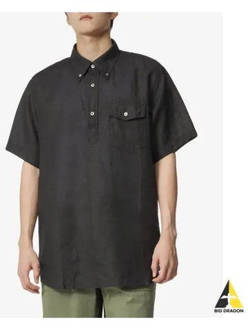 Popover Button Down Short Sleeve Shirt Black MP012RK263 - ENGINEERED GARMENTS - BALAAN 1