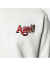 Embroidery Logo Header Sweatshirt Grey - AMI - BALAAN 4