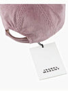 Tyron Embroidered Logo Corduroy Ball Cap Lilac - ISABEL MARANT - BALAAN 4