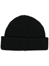 N22C3 Full Rib RWS Wool Beanie Black - STONE ISLAND - BALAAN 4