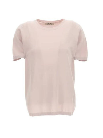 Women's Midas Cotton Knit Top Rosa Antico - MAX MARA - BALAAN.