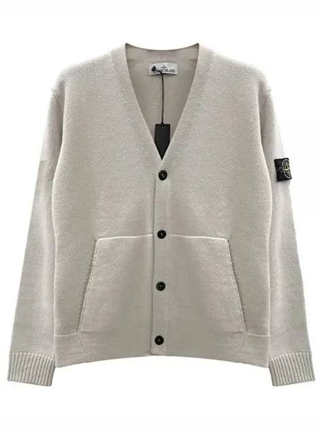 Men's Wappen Patch Button Cardigan Ivory - STONE ISLAND - BALAAN 2