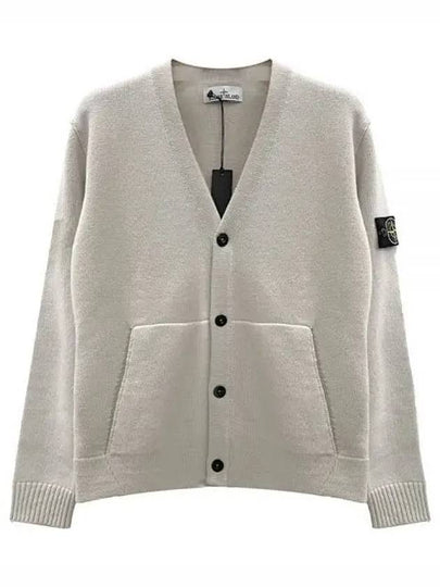 Men's Wappen Patch Button Cardigan Ivory - STONE ISLAND - BALAAN 2