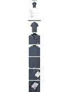 Chest Logo Patch Polo Shirt Blue Grey - MONCLER - BALAAN 3