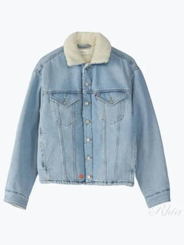 RL Levi's Sherpa Trucker Woven Blue 07J201 Sherpa Jacket - ERL - BALAAN 1