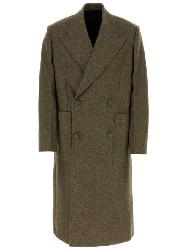 Oversized Wool Double Coat Khaki - GIVENCHY - BALAAN 2