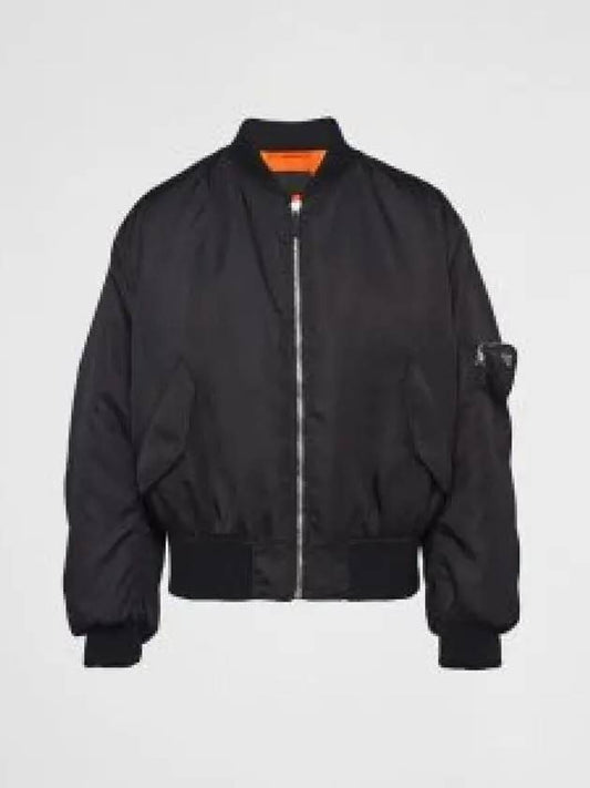 Re Nylon Bomber Jacket Black - PRADA - BALAAN 2