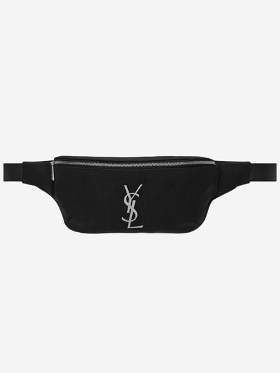 Cassandre Classic Canvas Leather Belt Bag Black - SAINT LAURENT - BALAAN 2