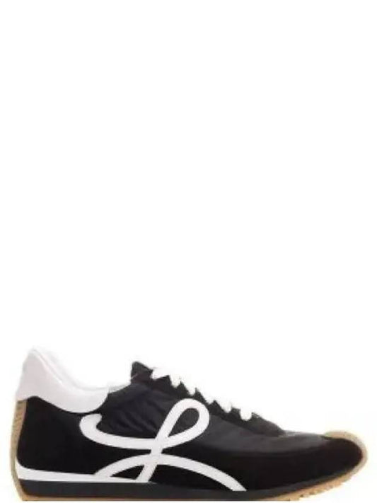 Flow Runner Nylon Suede Low Top Sneakers Black - LOEWE - BALAAN 2