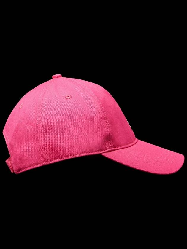 Women's Logo Patch Cotton Ball Cap Pink - MONCLER - BALAAN.