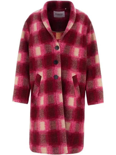 GABRIEL Check Wool Coat Fuchsia MA0019FA A3D27E 40FA - ISABEL MARANT - BALAAN 2