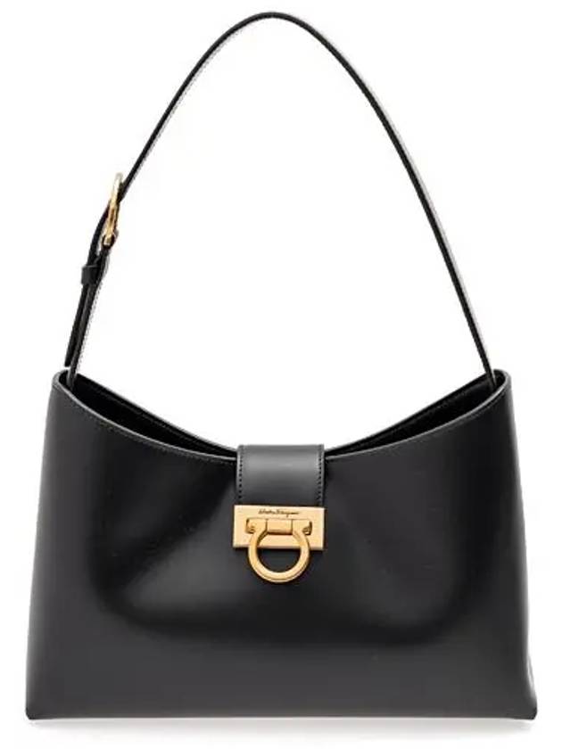 Trifolio Shoulder Bag Black - SALVATORE FERRAGAMO - BALAAN 3