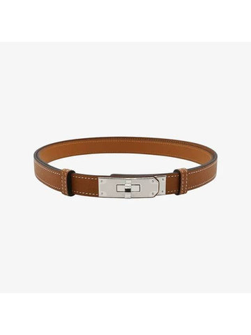 Women's Kelly 18 Silver Belt Gold - HERMES - BALAAN 1