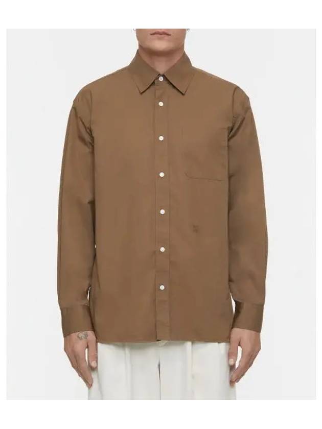 M long sleeve shirt teak wood LONGSLEEVE - CLOSED - BALAAN 1