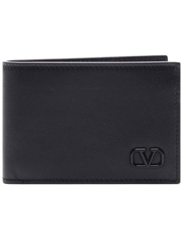 Men s V Logo Signature Half Wallet 5Y2P0T56 ZQU 0NO 24F - VALENTINO - BALAAN 1