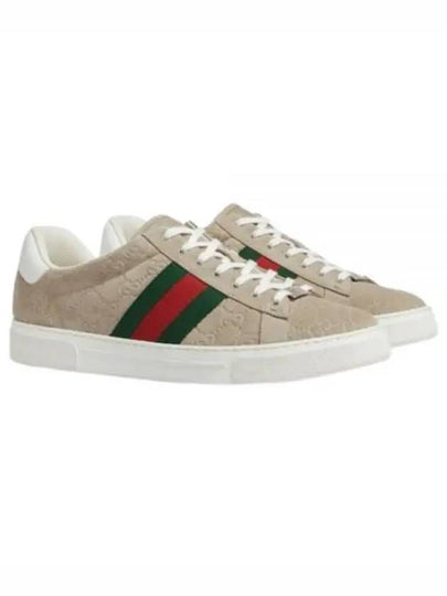 Web Ace GG Supreme Low Top Sneakers Beige Ebony - GUCCI - BALAAN 2