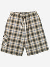 Cosmo Checker Flannel Carpenter Shorts Navy - OGARP - BALAAN 2