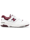 550 Logo Low Top Sneakers White Burgundy - NEW BALANCE - BALAAN 1