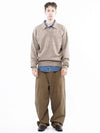 Men s M243TP08OT Dense Modal Open Collar Knit Oatmeal - CHANCE'S NOI - BALAAN 5