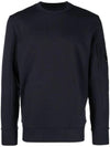 Men's Lens Waffen Diagonal Sweatshirt Navy - CP COMPANY - BALAAN.