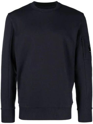 Men's Lens Wappen Diagonal Sweatshirt Navy - CP COMPANY - BALAAN 1