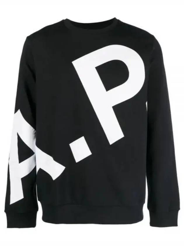 Cory Big Logo Cotton Sweatshirt Black - A.P.C. - BALAAN 2