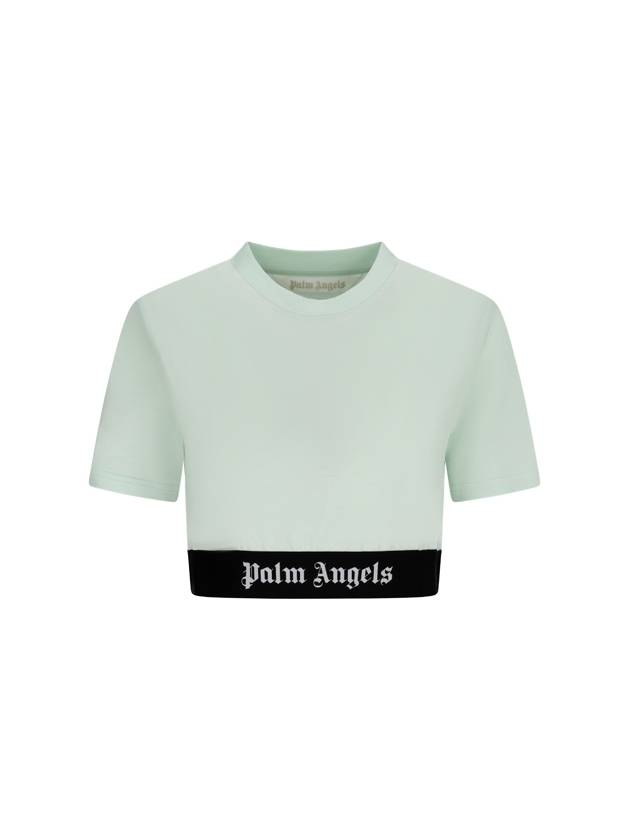 Short Sleeve T-Shirt PWAA051S24JER001 5110 Green - PALM ANGELS - BALAAN 2