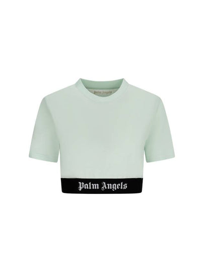 Short Sleeve T-Shirt PWAA051S24JER001 5110 Green - PALM ANGELS - BALAAN 2