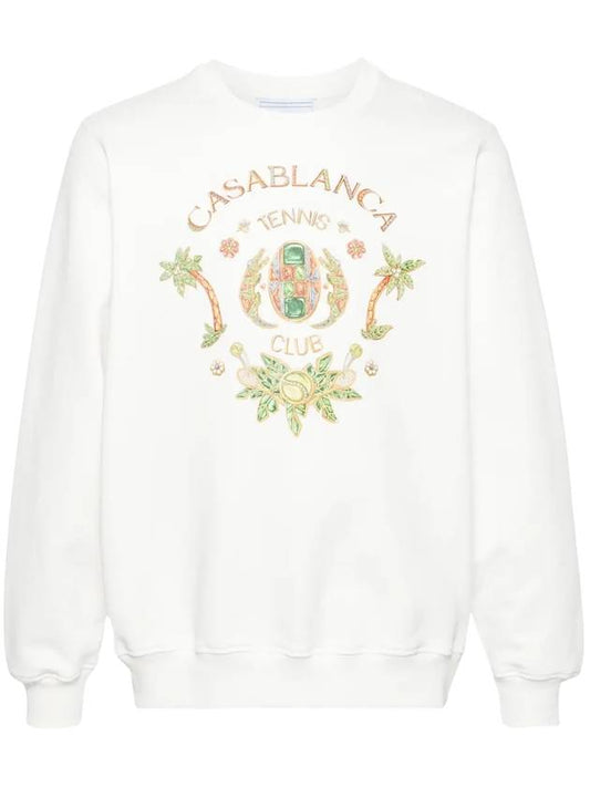 Joyaux D'Afrique Tennis Club Sweatshirt White - CASABLANCA - BALAAN 2