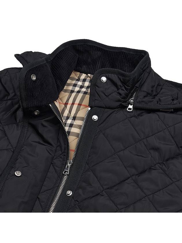 Diamond Quilted Long Nylon Jacket Black - BURBERRY - BALAAN 11