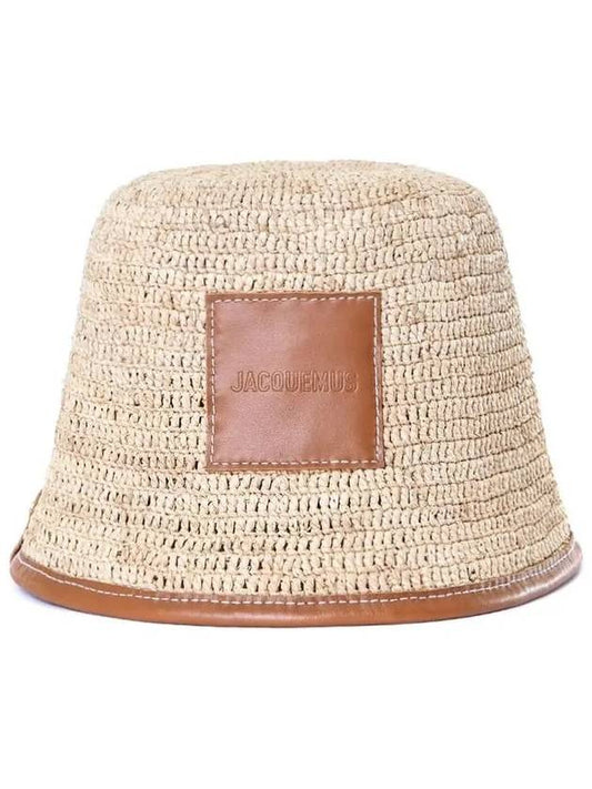 Jacquemus Le Bob Soly Logo Ladder Patch Raffia Bucket Hat 24E245AC642 3072 811 - JACQUEMUS - BALAAN 2