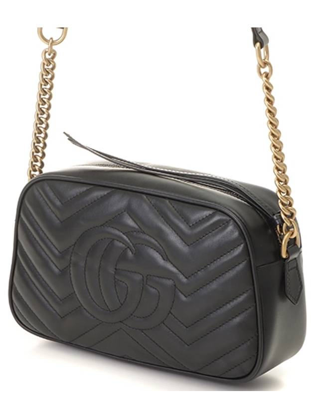 GG Marmont Matelasse Small Chain Shoulder Bag Black - GUCCI - BALAAN 3