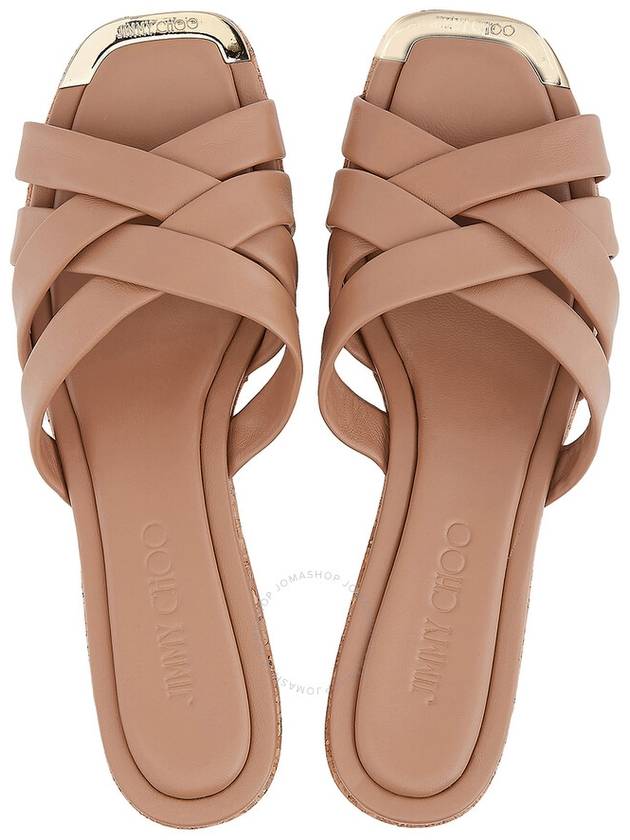 Jimmy Choo Biscuit Maribou 50 Sandals, Brand Size 37.5 ( US Size 7.5 ) - JIMMY CHOO - BALAAN 3