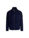 Wappen Patch Workwear Gabardine Biker Jacket Navy - STONE ISLAND - BALAAN 1