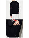 Stripe Armband Merino Wool Cardigan Navy - THOM BROWNE - BALAAN 7