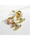 CC Logo Pearl Crystal Drop Earrings Gold - CHANEL - BALAAN 7