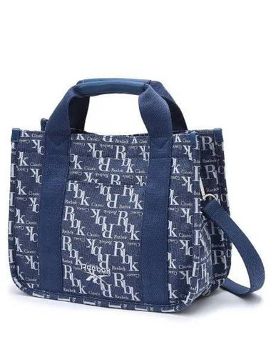 Monogram Tote Bag Women Navy - REEBOK - BALAAN 1