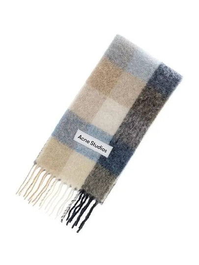 Mohair Wool Fringe Muffler Black - ACNE STUDIOS - BALAAN 2