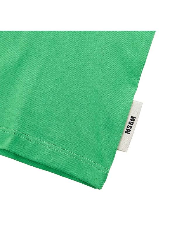 Fantastic Green Logo Short Sleeve T-Shirt Green - MSGM - BALAAN 8